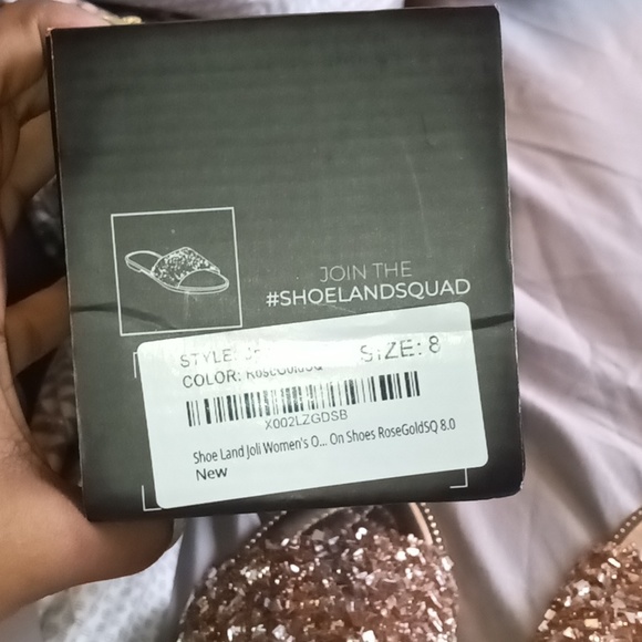 Beautiful rose gold slides worn once 8 women - Picture 3 of 3